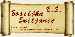 Bosiljka Smiljanić vizit kartica